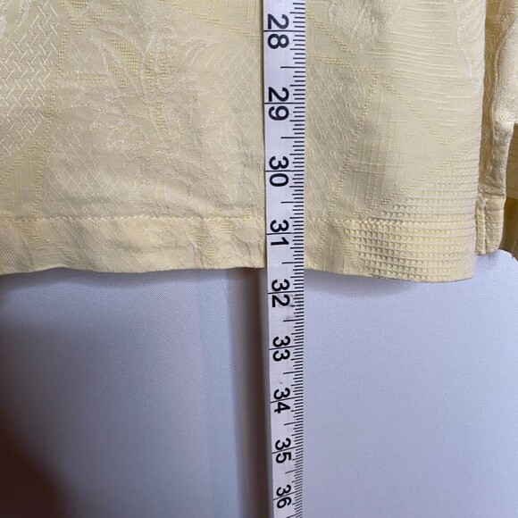 Jamaica Jaxx 100% Silk Hawaiian Tropical Embossed Design Yellow Mens Size XL - Picture 12 of 13